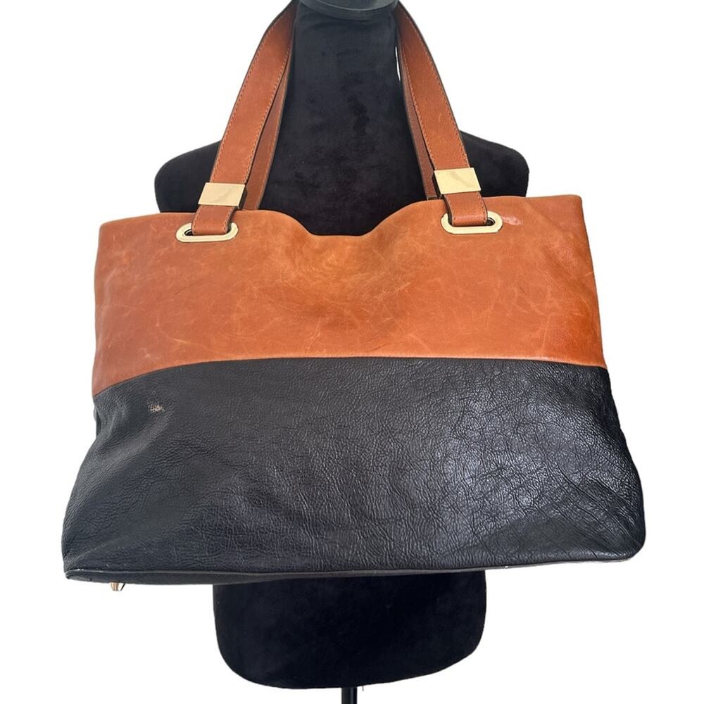 Antonio Melani Large Leather Shoulder - Tote Purse Bag - Picture 3 of 9